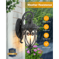 thumbnail image 4 of VIANIS Outdoor Light Fixture Dusk to Dawn, 2 Pack Outdoor Lights for House, Black Exterior Lighting Fixtures, Waterproof Outside Lights for House, Garage, Porch, Anti-Rust, Seeded Glass, 4 of 10