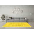 thumbnail image 3 of Ahgly Company Machine Washable Indoor Rectangle Oriental Yellow Industrial Area Rugs, 7' x 10', 3 of 4