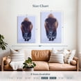 thumbnail image 4 of Elephant Stock Bison In Snow Wall Art - Vertical Canvas Wall Art - Living Room Wall Decor - Animal Canvas - Brown And Blue Decor By Olena - 30" x 45", 4 of 8