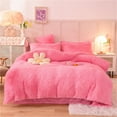 Gusuhome Shaggy Plush Duvet Cover Set Ultra Soft Fluffy Comforter Cover