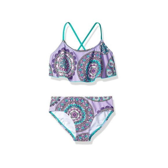 Kanu Surf Big Girls' Alania Flounce Bikini Beach Sport
