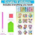 thumbnail image 1 of Kit de pegatinas de pintura de diamantes para niños, pegatinas DIY, artes, dibujos animados, animales, pintura de diamantes por números, juguetes para niños, regalo, 12 piezas, 1 of 4