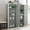 thumbnail image 2 of 2Pc Pantry Cabinet Set - 56" Wide Storage Organizer with Doors - Gray, 2 of 3
