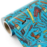 WRAPAHOLIC Wrench Wrapping PriNst Paper Roll - Mini Roll - 17 Inch x 16.5 Feet - Tools Gift Wrap Perfect for Men Dad Husband Boys, Construction Workers, Laborer, Birthday, Fathers Day