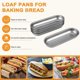 thumbnail image 5 of 5 Pcs Hot Dog Mold Carbon Steel Sausage Molds Non Stick Bakeware Oval Hot Dog Bun Baking Pan for DI, 5 of 5