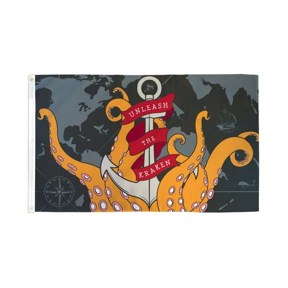 The Kraken Pirate Flag 3x5ft Poly