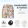 thumbnail image 4 of Kdxio Animal Cartoon Style Print Men'S Swim Trunks With Compression Liner 7 Inch Inseam Quick Dry Swim Shorts, 4 of 7