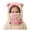 HH38-Pink, variant on Beanie Knit Hats Winter Hooded Cap With Tie Dye And Plush Fabric For Warmth Winter Boys Girls Ski Cap