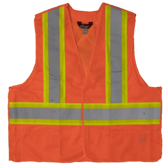 Work King Hi-Vis Orange Saefty Vest, Sm/Med
