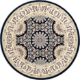 thumbnail image 2 of Rugs.com Rabia Collection Rug – 5' Round Navy Blue Low Rug Perfect For Kitchens, Dining Rooms, 2 of 8