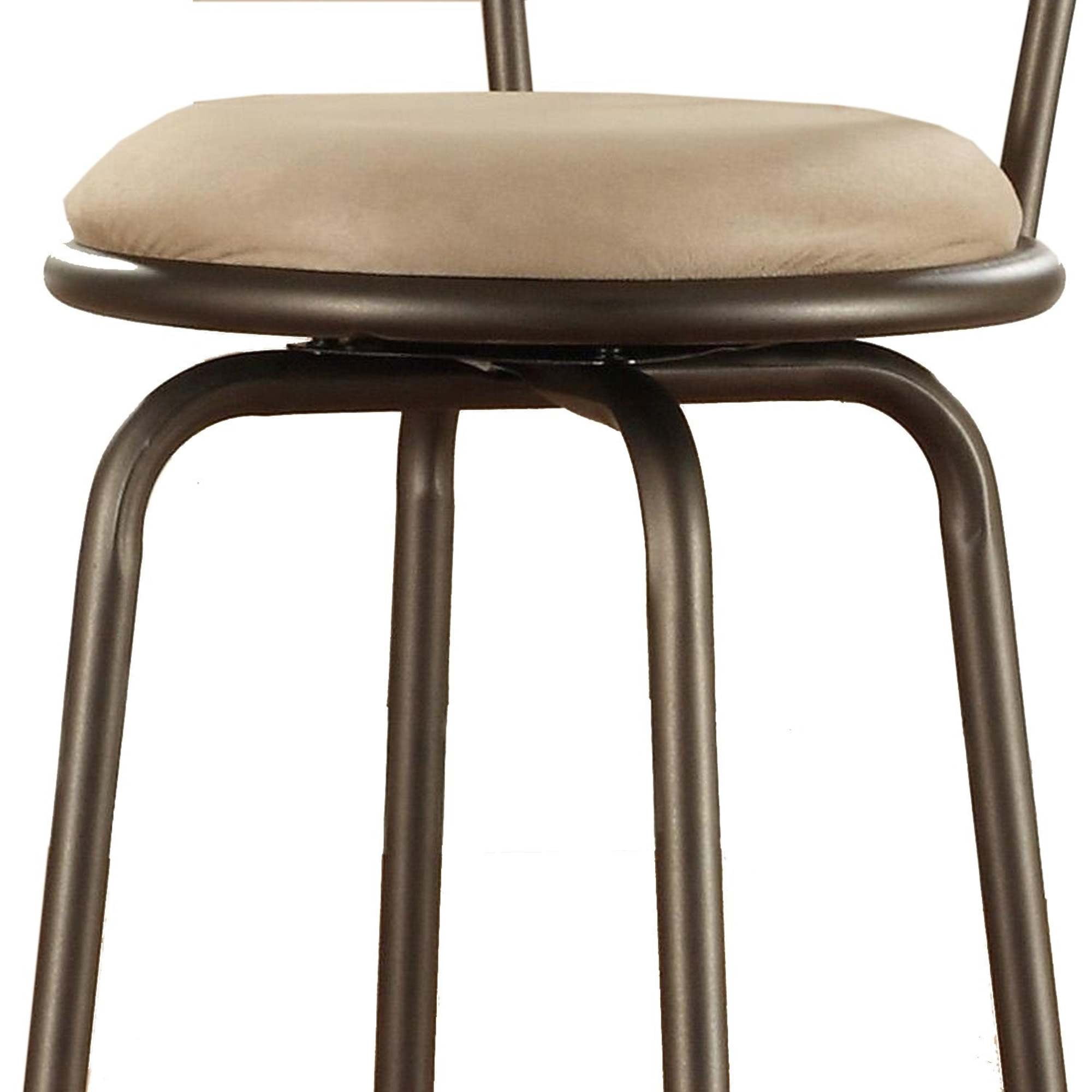 Weston Home Aidan Quarter X-Back Adjustable Swivel Bar Stools, Sheen Black (Set of 3)