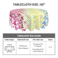 thumbnail image 5 of YFYANG 60 inch Round Table Cloth, Reusable Polyester Geometric Patchwork Art Table Cover for Indoor Outdoor Kitchen Restaurant Table Decoration Tablecloths, 5 of 8