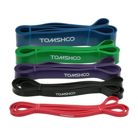 TOMSHOO 208cm Workout Loop Band Pull Up Assist Band Stretch Resistance Band Powerlifting Bodybulding Yoga Exercise Fitness Assist Mobility Band for Men and
