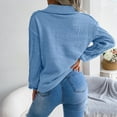 thumbnail image 3 of Vedolay Womens 2023 Sweaters Womens Casual Long Sleeve Sweaters Soft Loose Fit Pullover Sweater Tops,Blue L, 3 of 5