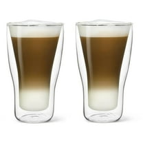 Luigi Bormioli Thermic 11.5 oz Macchiato Double-Wall Latte Glasses, Set of 2, Clear