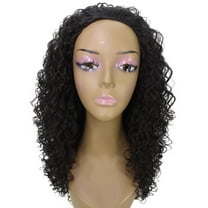 LUXLUXE Makayla Curly Body Waves 22" inc Long Half Wig Full Cap Women Wig, Made of Heat Resistant Synthetic Fibers