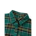 thumbnail image 5 of JYYYBF Women Christmas Shirts Dress Plaid Turn-Down Collar Half Sleeve Dress Fashion Button-Down Holiday Dress with Belt, 5 of 9