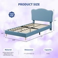 thumbnail image 6 of Bed Frame,Upholstered Platform Bed Frame With Adjustable Headboard,No Box Spring Required, Easy Assembly, 6 of 7