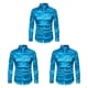 thumbnail image 2 of Qarigey Camisa satinada lisa para hombre Casual Slim Fit - Grande y de secado rápido para cualquier ocasión Funcional antiarrugas Boda azul M Type1 NO1, 2 of 6