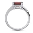 thumbnail image 4 of 2.50 Carat Emerald Cut Garnet Gemstone Sparkle Anniversary Ring for Ladies Solid 18K White Gold Size 11 by Diamond Capitals, 4 of 8