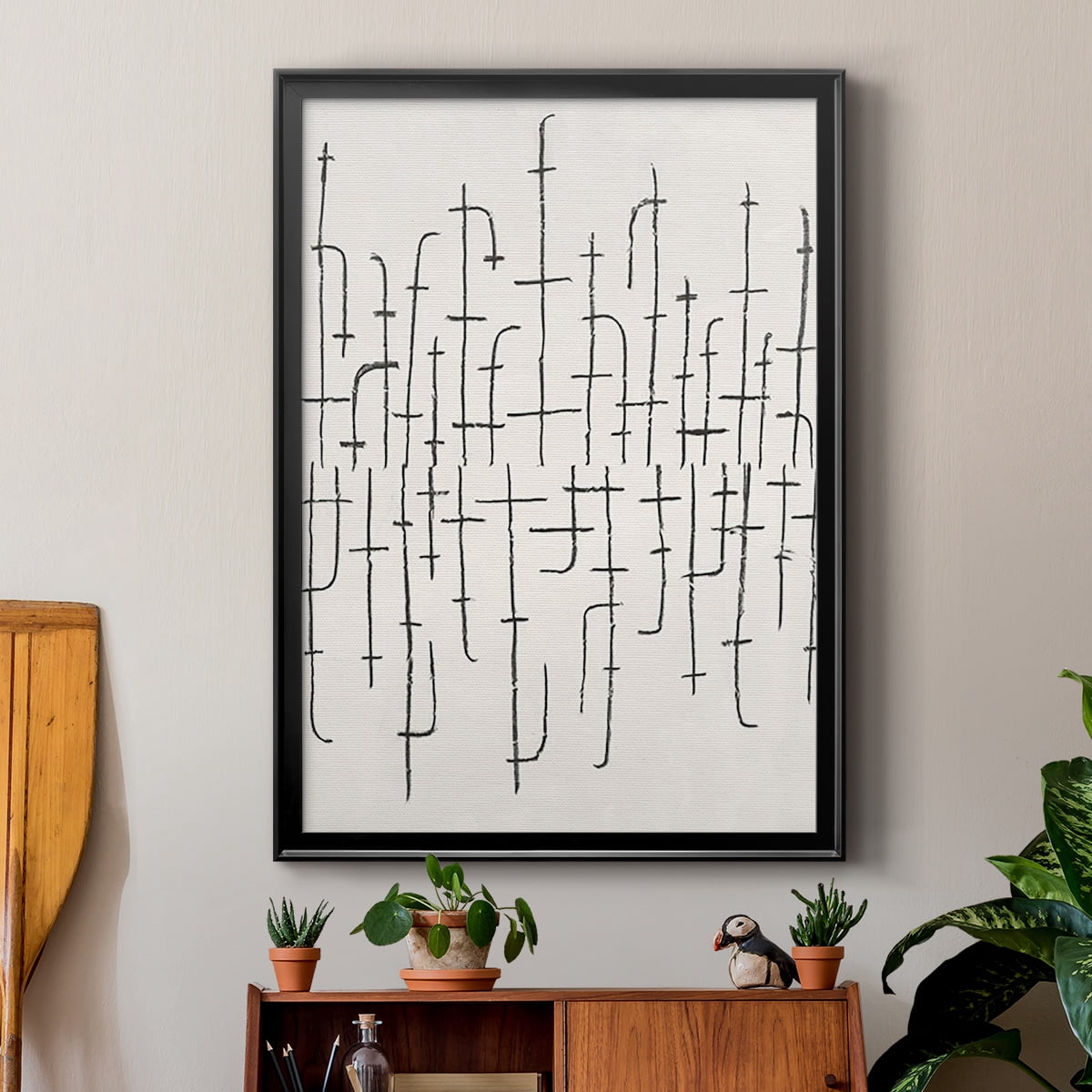 Vertical Arrangement II Premium Framed Print, in Gold, Black, or Silver - Ready to Hang