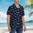 thumbnail image 5 of Daiia Party Shark Cute Hawaiian Shirt for Men Gentle Cotton Regular Short Sleeve Casual-Medium, 5 of 9