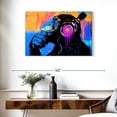 thumbnail image 3 of Elephant Stock The Thinker Wall Art - Horizontal Canvas Wall Art - Living Room Wall Decor - Animal Canvas - Black And Blue Decor By Stephen Chambers - 36" x 24", 3 of 8