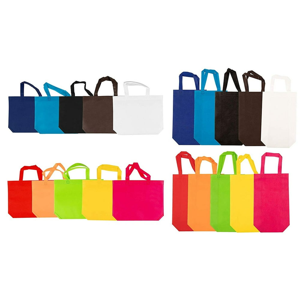Party Favor Bags with Handles 40Pack, 2 Sizes of Reusable Nonwoven