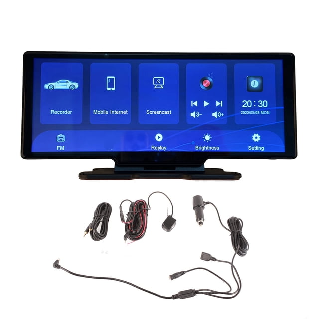 Cámara de salpicadero con espejo, multifunción, WIFI, alta definición, grabador de vídeo DVR para coche, BT5.0, monitoreo de estacionamiento, Sensor G para Auto T30