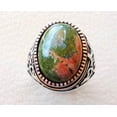 thumbnail image 6 of Unakite Jasper Mens Ring, Natural Unakite Jasper Ring, Oxidized Two Tone, 925 Silver Ring, Birthday Gift, Heavy Mens Ring, Arabic Design, Ottoman Style Ring, Christmas, Turkey Mens Signet Ring, 6 of 6