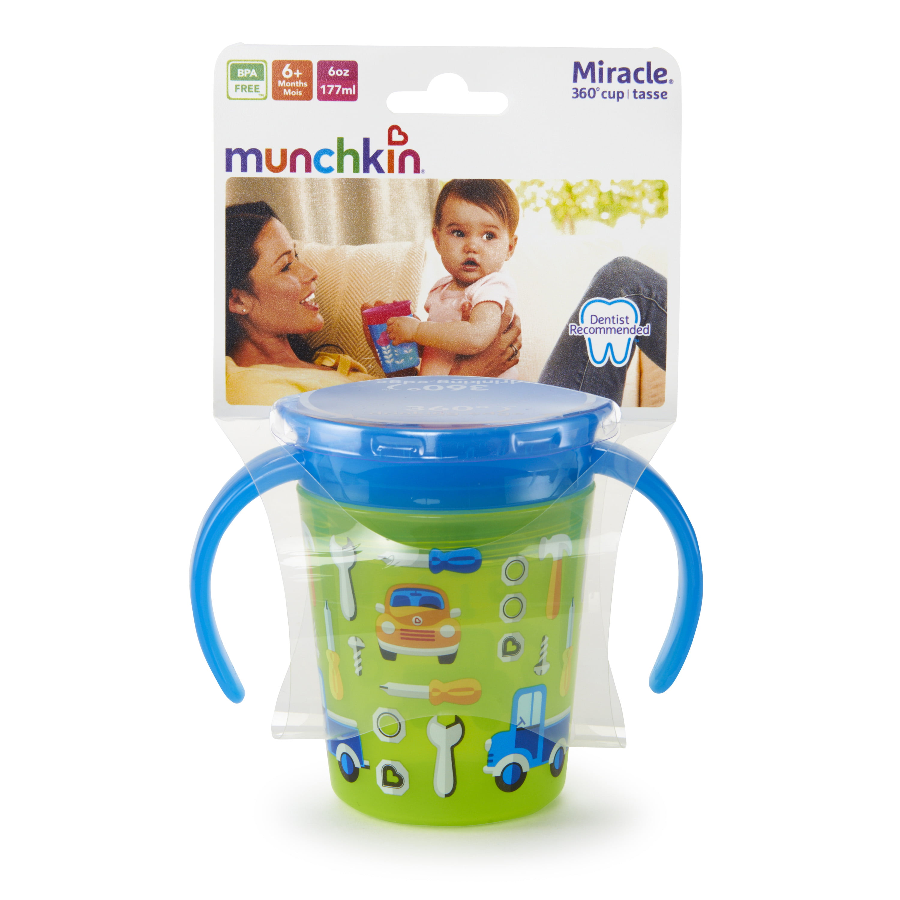 6oz/177ml Munchkin Miracle 360 Deco Trainer Cup Pink Bird 