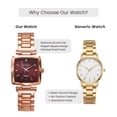 thumbnail image 6 of Jessica Simpson Diamond Collection Women's Square Dial Watch, Metal Band, Classic Quartz Movement, Elegant Dress Watch, 6 of 6