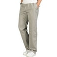 thumbnail image 1 of Innerwin Pants Mid Waisted Men Bottoms Work Solid Color Plain Trousers 2226 Light Gray XL, 1 of 2