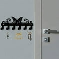 thumbnail image 5 of Key Holder Cast Iron Wall Hanger Coat Rack Wall Mounted Butterfly Shaped Decorative with 6 Hooks for Jewelry Keys Hat Backpack Clothes Pet Leash Umbrella Organizer Black, 5 of 9