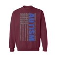 thumbnail image 1 of Awkward Styles Unisex Autism Awareness American Flag Graphic Sweatshirt Tops, 1 of 5