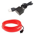 thumbnail image 3 of ABALDI El Wire Neon Light DIY Decoration Glowing Rope Lights with USB Inverter for Inddor Outdoor Parties Christmas Cosplay Costume(5m/16ft, Red), 3 of 7