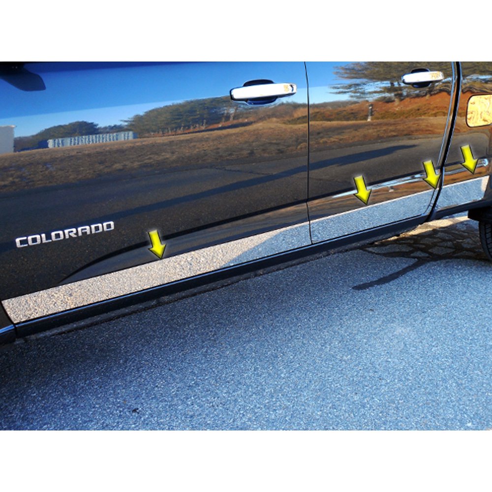 Stainless Steel Rocker Panel Trim 8Pc Fits 20152020 Chevy Colorado