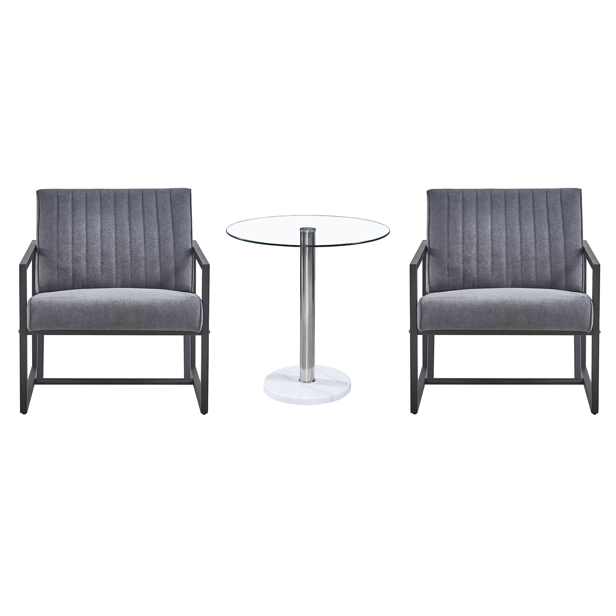 Kadyn Arm Chair, Single Sofa Chairs for Bedroom, Fabric Armchair for Living Room, Grey