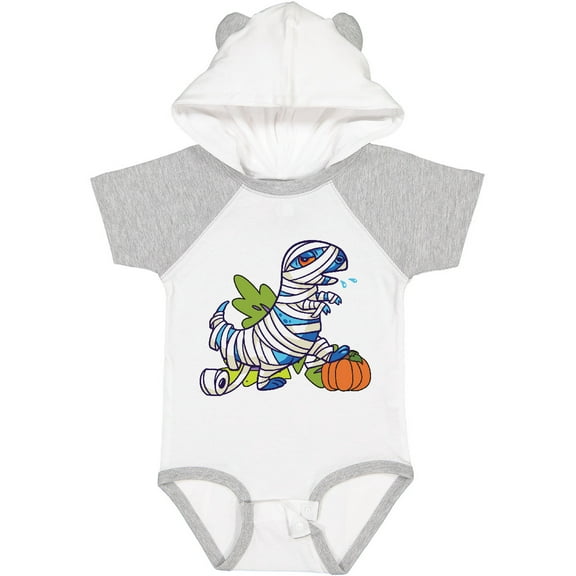 Inktastic Halloween Dinosaur Mummy Boys or Girls Baby Bodysuit