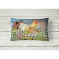 thumbnail image 2 of Carolines Treasures PRS4024PW1216 Yellow Rooster Greeting the Day Canvas Fabric Decorative Pillow  12H x16W multicolor, 2 of 4