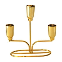 JoyMoreHome Metal Triple Taper Candle Holder, Modern Candle Holder with Base, Decorative Candle Stand for Home Decor, Party, Tabletop Centerpiece