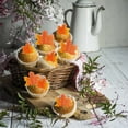 thumbnail image 5 of Triani 50Pcs Edible Fall Leaves Cupcake Toppers Wafer Paper Autumn Maple Leaves Cupcake Picks Wafer Paper Fall Leaf Thanksgiving Cake Decorations(Red), 5 of 7