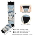 thumbnail image 3 of FORMRS Womens Knee High Socks Casual Long Thick Travel Daily Wear, 1 Pair, Winter Village Serenity, 3 of 6