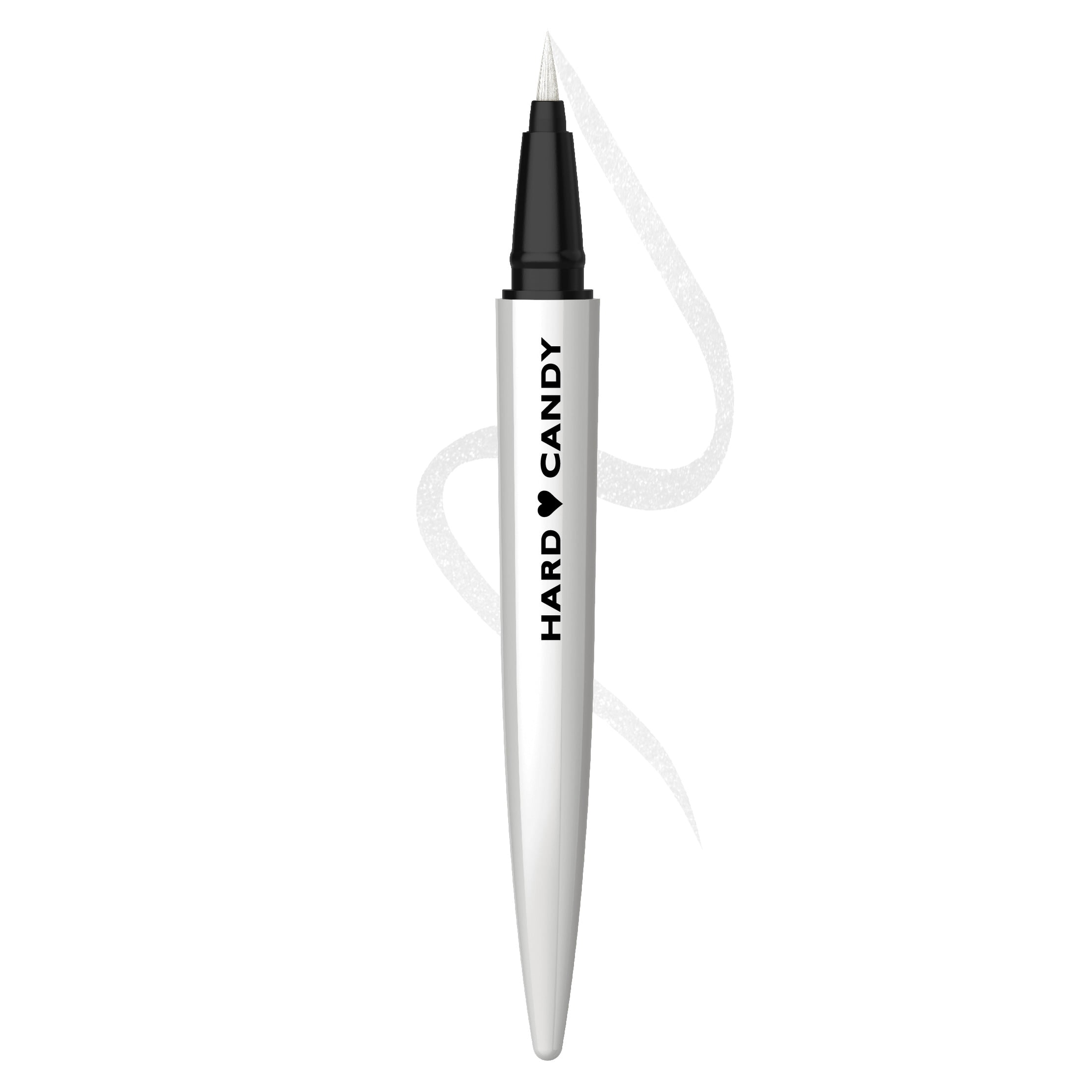(2 pack) Hard Candy Party Lines Color Play Eyeliner, Liquid Liner, 24HR Wear, Snowed In, Metallic White