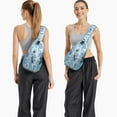 thumbnail image 6 of Tropical Marine Creatures Sling Backpack with Beach Coral and Fish Print, Lightweight Crossbody Daypack, Adjustable Strap, Multiple Compartments for Summer and Outdoor Use, 6 of 6