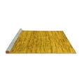thumbnail image 2 of Ahgly Company Machine Washable Indoor Round Abstract Yellow Modern Area Rugs, 3' Round, 2 of 4
