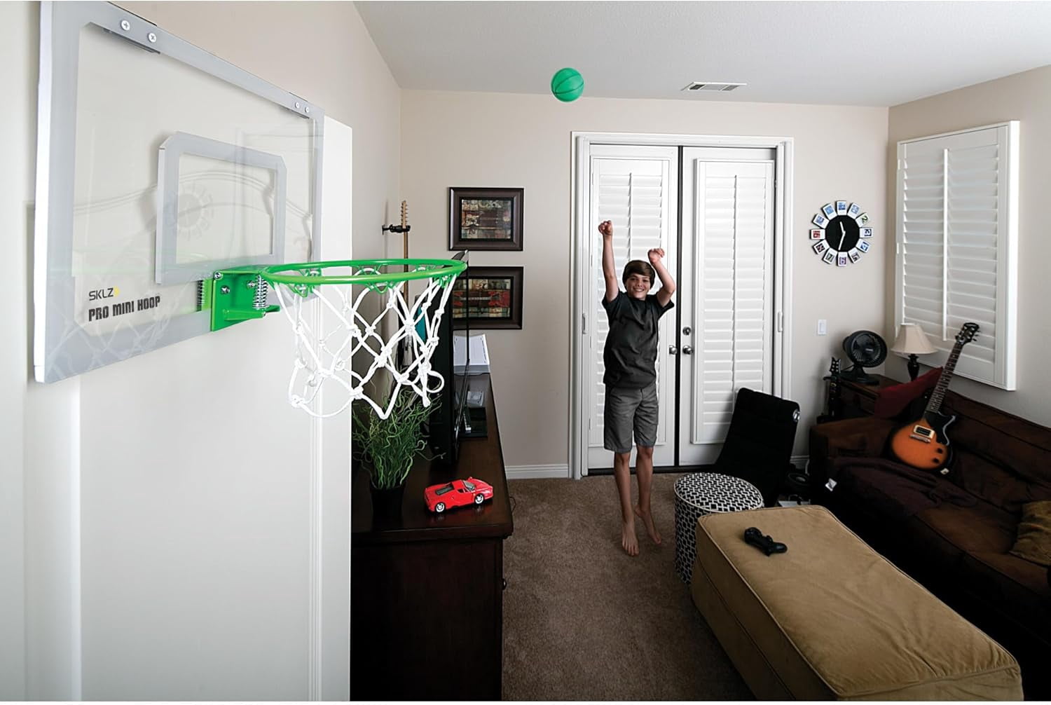 Pro Mini Indoor Basketball Hoop - Over The Door – Portable - Great For Home, Dorms, Offices, and Gifts