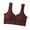 Wine-A, variant on Women's Front Closure Bras Seamless No Underwire Solid Color Bralettes Wide Shoulder Strap Push up Sports Underwear (Free Size, Wine-A)