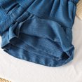 thumbnail image 7 of CUSTG Girls Outfit Sets Summer Outfit Sets Design Knot Solid Color Short Sleeve Crewneck Top Loose Ruffle Shorts Cozy Soft Back To School Uniform For Girls, 7 of 7