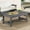 Gray, variant on SERWALL Outdoor Rectangle Coffee Table, 19.7" x 33.7" HDPE All Weather Patio Coffee Table, Black